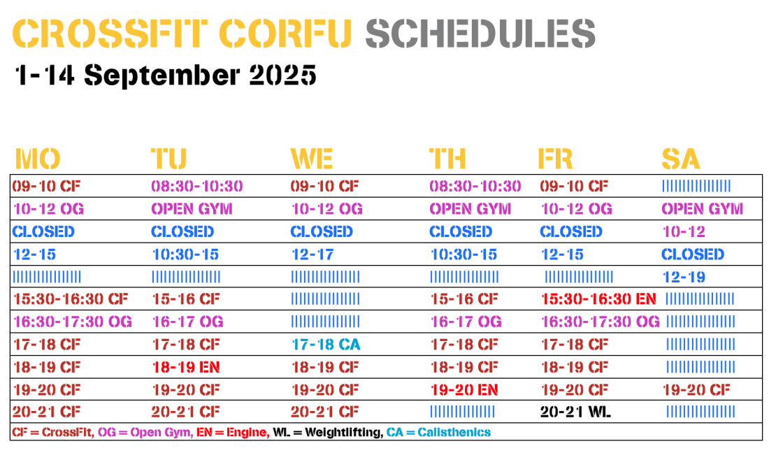 Crossfit in Corfu Dasssia - activites