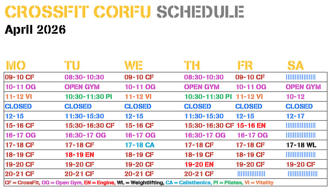 Crossfit in Corfu Dasssia - activites
