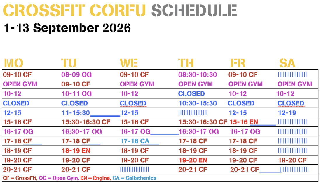 Crossfit in Corfu Dasssia - activites